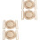 4 Stuks Zinklegering Riembuikels Interlock Decoratieve Buikels 3