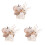 3 Eleganter Haarkamm Metall Blatt Perlen 2