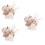 3 Eleganter Haarkamm Metall Blatt Perlen 7