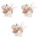3 Eleganter Haarkamm Metall Blatt Perlen 3