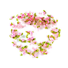 3Stk 5M Perlenkette Mit Kunstrose Für Hochzeit Party (Pink)