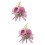 2 Stk. Simulierte Stoffblumen Brosche Für Und 7