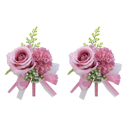 2 Stk. Simulierte Stoffblumen Brosche Für Und 1