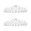 2 Legierung Brautkrone Durchbrochene Tiara Silber 4