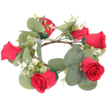 2Stk Künstlicher Blumen Kerzenkranz Handgemachte Blumengirlande