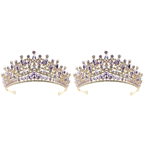 2Stück Krone Für Braut Haarschmuck 1