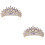 2Stück Krone Für Braut Haarschmuck 6