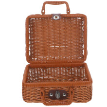 3Stk Simuliertes Rattan Geflochtene Retro Aufbewahrungsbox Handgefertigt