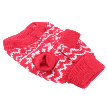 2Stk. Weihnachten Hundepullover Mit Schneeflockenmuster Rot S