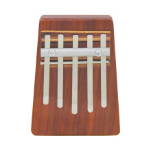 2 Stk. Daumenklavier 5-Ton Kalimba Musikinstrument (Rotbraun)