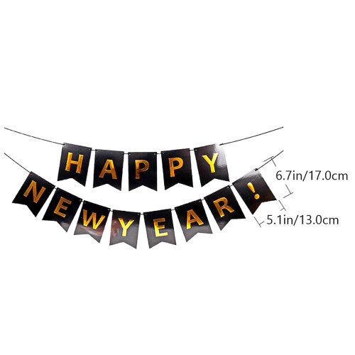 3 Sets Papier Banner Für Neujahrsfeier 1