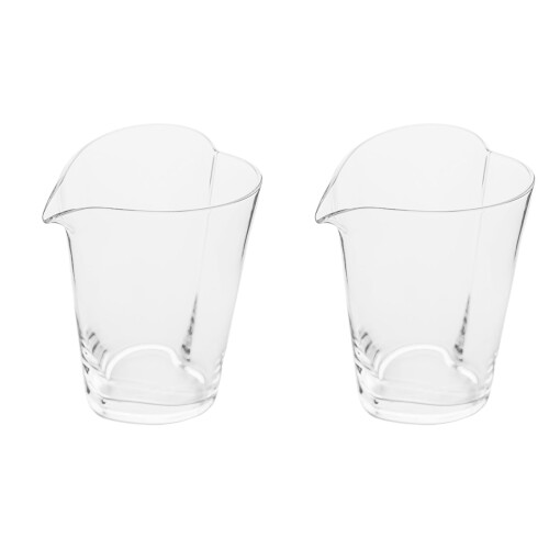 2Stk Glasbecher Herz Milchaufschäumer Haushalt Tee Saft 1