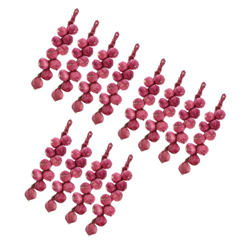 12 Stk Simulation Knoblauchzöpfe Gemüsemodelle Wanddeko 1