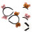 4 Haarstoff-Cartoon- Kopfschmuck Für 5