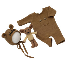2 Sets/3 Teile Babyfotografie Strampler Mit Hut Puppe