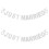 2Stk 3 Meter Just Married Mit Ring Glitzerpapier Silber 5