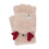 2 Paar Kinder Plüsch Halbfinger Beige Hirschgeweih 11