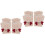 2 Paar Kinder Plüsch Halbfinger Beige Hirschgeweih 4