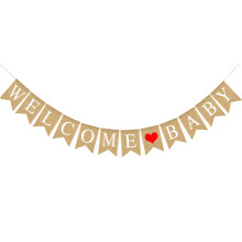 2Stk Welcome Baby Fahnen Aus Für Babyparty