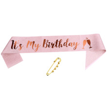 2 Stk. It'S My Birthday Glitzerstoff Schulterband Geburtstagsband