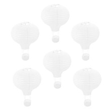12 Papierlaternen In Heißluftballon Form Als Hängende Deko