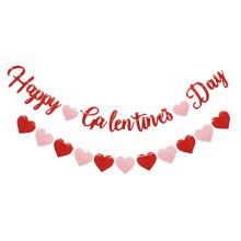 3 Valentinstag Hängende Flaggen Englische Banner