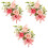 3 Sets Dekorative Blumen Brosche Armband 3