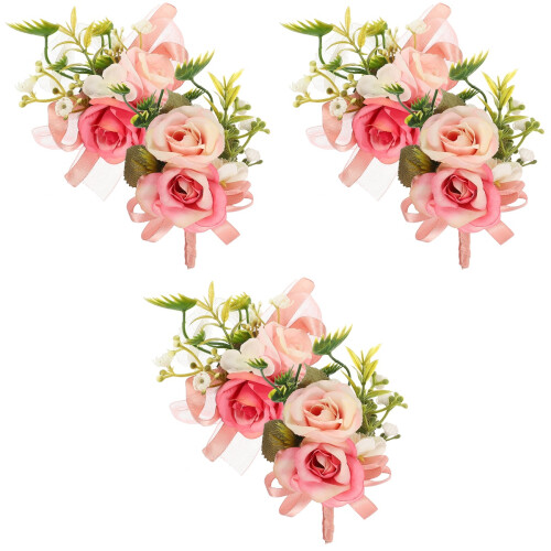 3 Sets Dekorative Blumen Brosche Armband 2