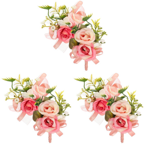 3 Sets Dekorative Blumen Brosche Armband 1
