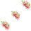 3 Sets Dekorative Blumen Brosche Armband 5