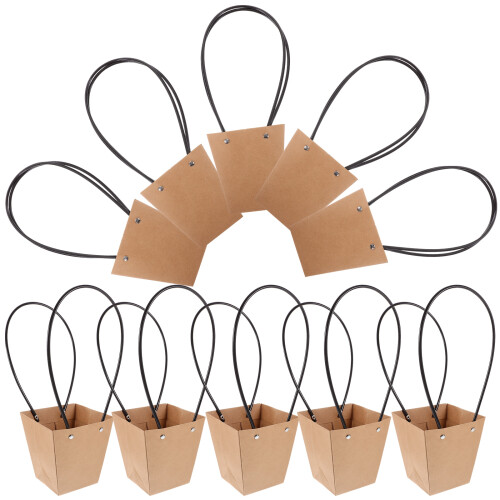 30 Stk. Blumenstrauß Tragetasche Box Floristentasche Einkaufstüte 1