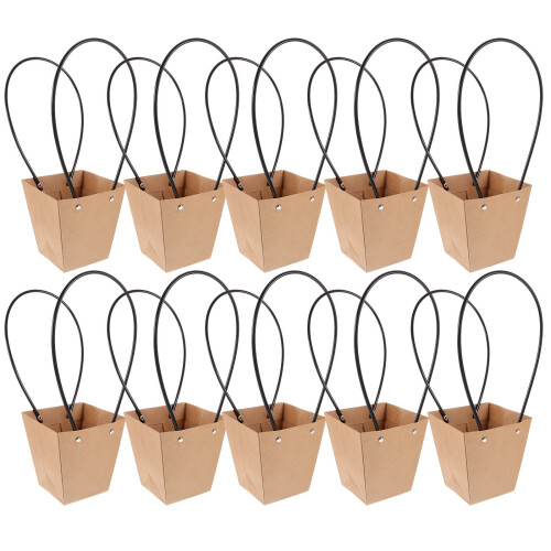 30 Stk. Blumenstrauß Tragetasche Box Floristentasche Einkaufstüte 2