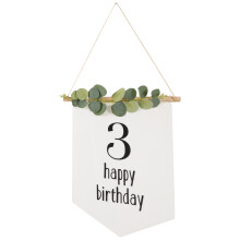 3Stück Happy 3. Hängendes Banner Für 3 Jahre
