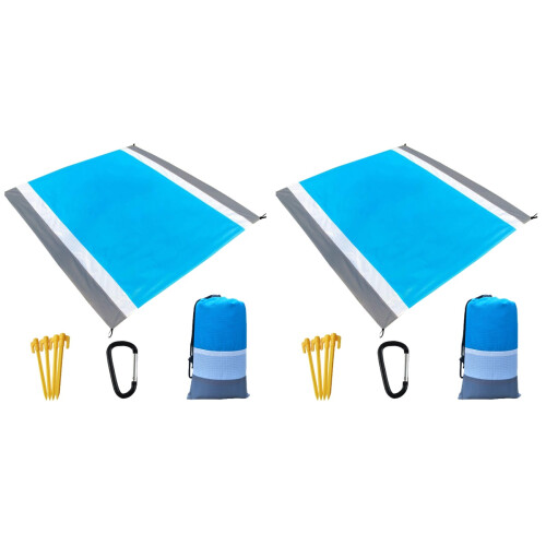 2 Sets Picknickmatte Für Outdoor Camping Strand 1