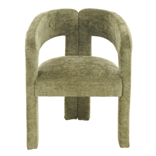 Living And Home Chenille Upholstered Accent Chair, Green 2