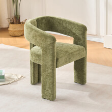 Chenille Upholstered Accent Chair, Green
