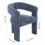 Living And Home Chenille Upholstered Accent Chair, Blue 6