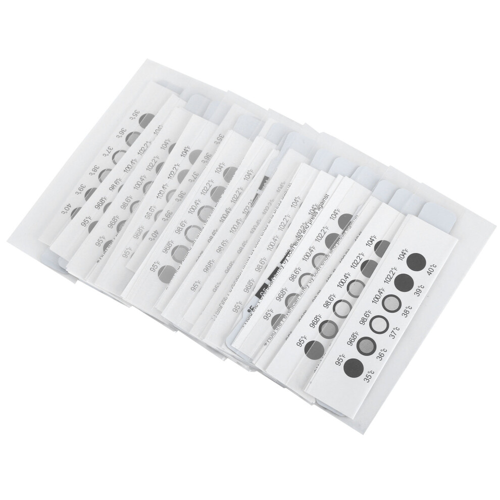 20pcs Reusable Forehead Thermometer Strips, Temperature Strip, Plastic