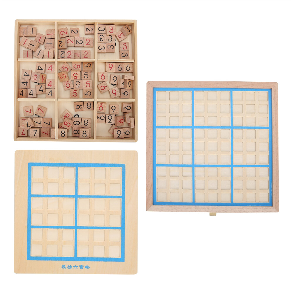 Wooden Number Puzzle Board Game 4x4,6x6,9x9 Educational Toy