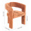 Living And Home Chenille Upholstered Accent Chair, Orange 6