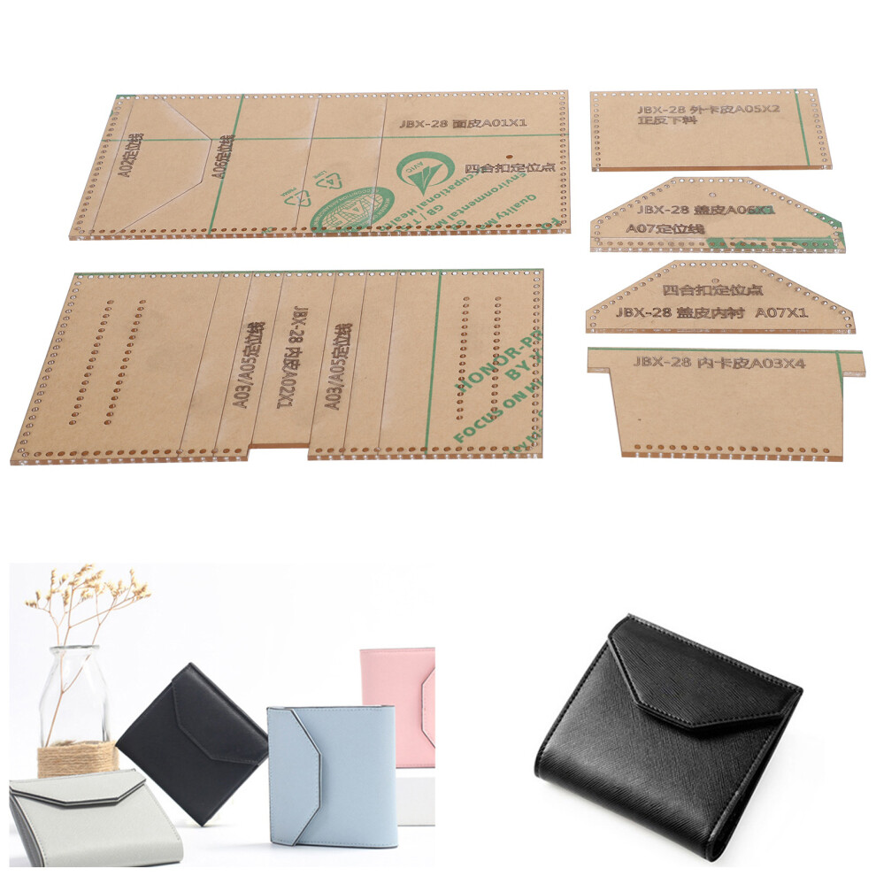Clear Acrylic Wallet Pattern Template For Handmade Short Wallet 9.5X10cm 7661359969665