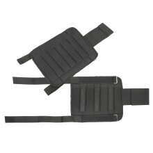 Adjustable 1KG Steel Ankle Weights Pair for Fitness & Training, Black