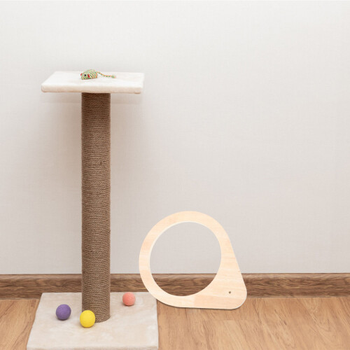Cat Klimpaal Accessoire Met Bed Frame Krabbel Paal 2