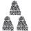 3St Damen Gestrickte Mütze Leopardendruck Weiß 3