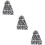 3St Damen Gestrickte Mütze Leopardendruck Weiß 10