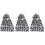 3St Damen Gestrickte Mütze Leopardendruck Weiß 5