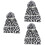 3St Damen Gestrickte Mütze Leopardendruck Weiß 7