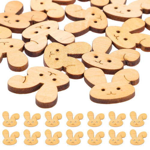 500 Stk. Holzschnitte Bastelbogen Unfertige Hasenform 2