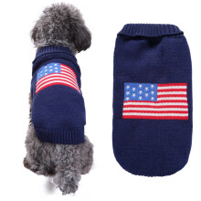 3Stk Amerikanische Flagge Haustier Winter Strickjacke Für Welpen