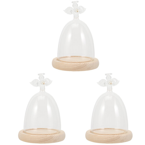 3Stk Display Dome Mit Holzunterteil 1